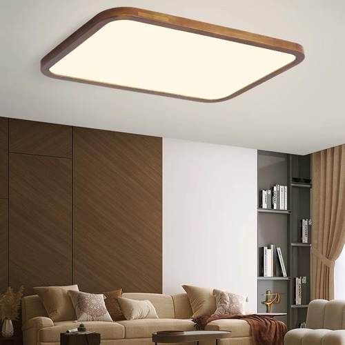 圆形现超薄LED卧台室吸顶灯简约客厅餐厅房间代书房85319胡桃木色