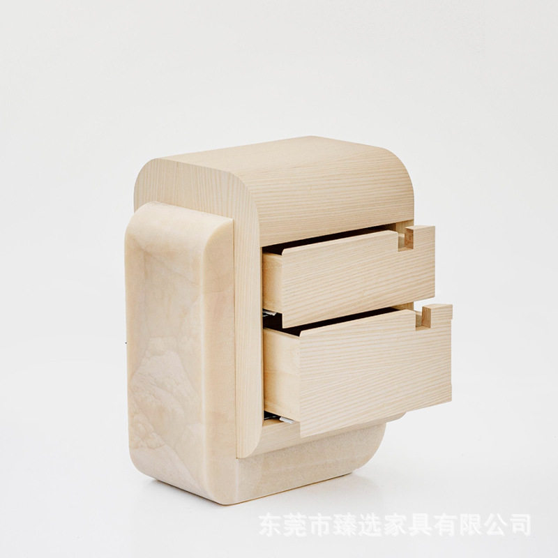 FAROS意式天然大理石卧室床头柜板式现代设计师意式极简轻奢休闲