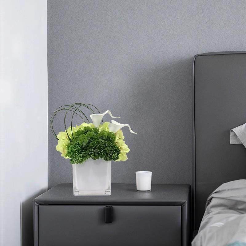 现代简2313约软仿真花楼艺厅摆件样装板房客电视柜茶几售处洽谈桌