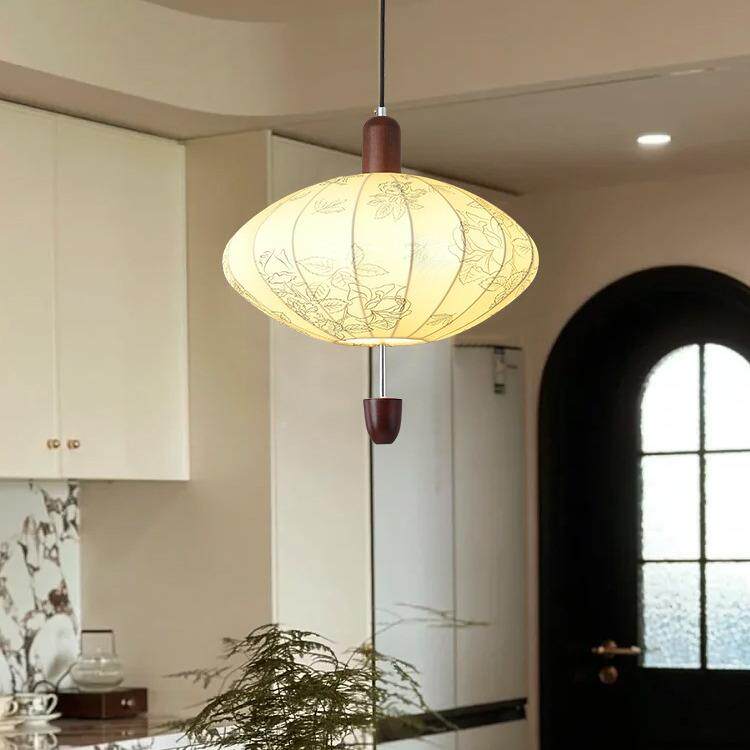 法式古复餐厅244布艺吊中灯古温馨花纹实木卧室书栗房衣帽间吧台