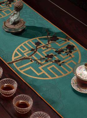 中式轻长OCO奢旗家用桌子条布餐桌盖布茶台布桌艺饰盖装巾新中式