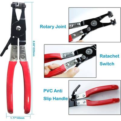 跨境卡210pcs盒装达克无品牌/罗黑色弹性箍圈管水管夹扣管箍固定