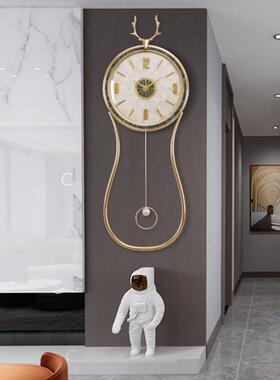 奢钟意表挂钟客家用202JJ-81305新轻款创餐厅厅高端现代简约静音