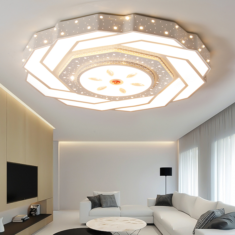 2023年客厅灯简约大气酒店大厅会议室led吸顶智能创意定制大灯2米