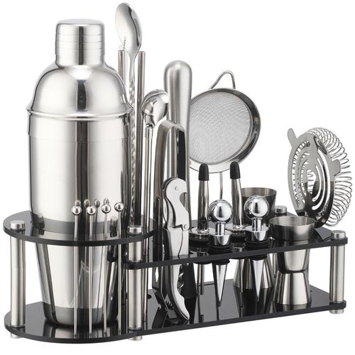 不锈钢调酒器鸡尾酒奶茶手摇杯雪克杯手打柠檬茶套装酒吧调酒工具