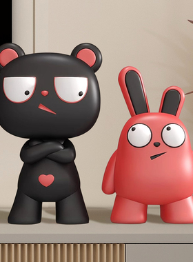 搞怪潮玩装饰摆件趣味可爱玩偶客厅电视柜玄关店铺办公室创意搭配