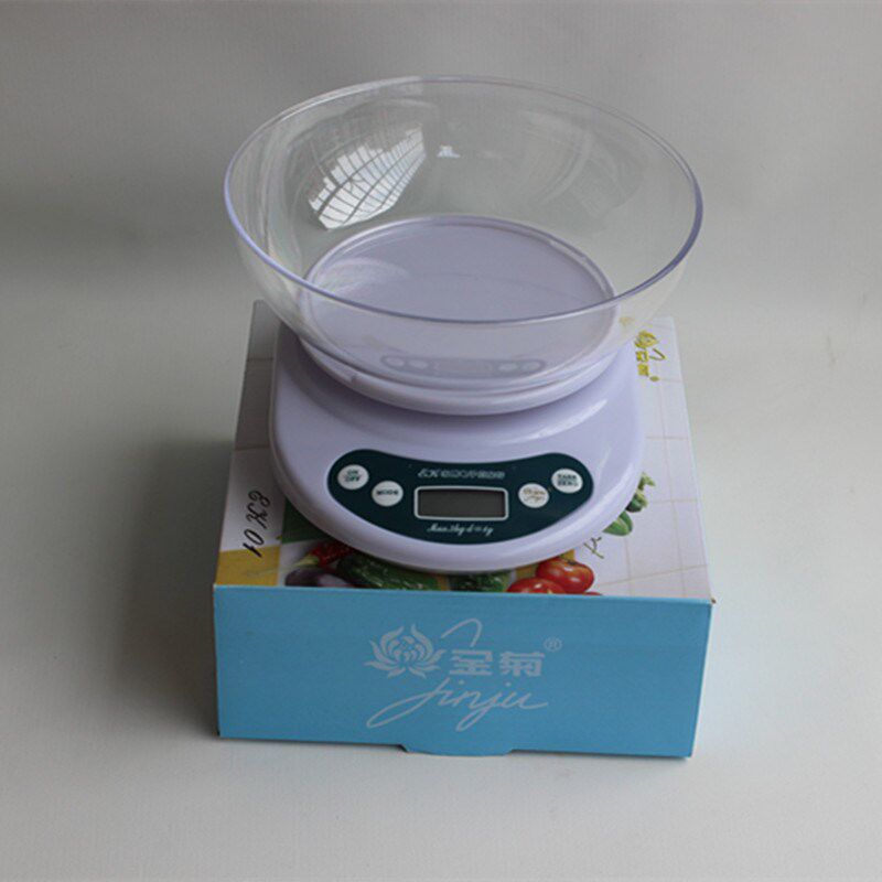 家用商用食物餐饮电子秤烘焙茶叶药材塑料克数秤小型3公斤透明 盘