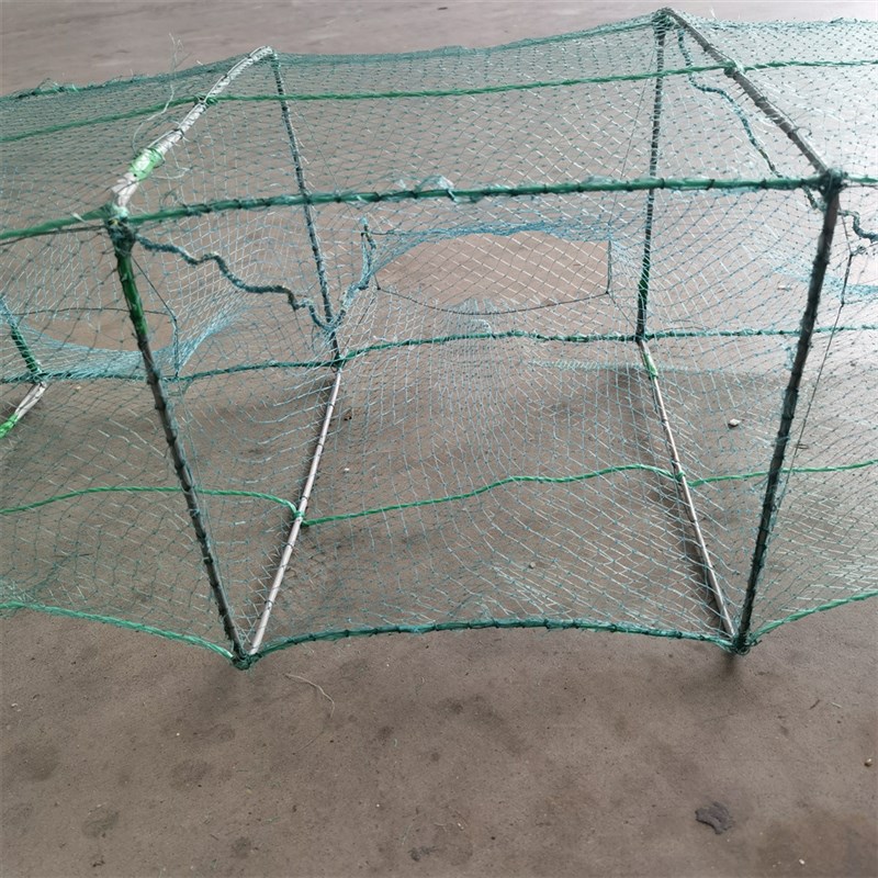 3节股m聚乙烯高密度编织虾笼 小龙虾养殖网箱 加粗鱼笼有结网
