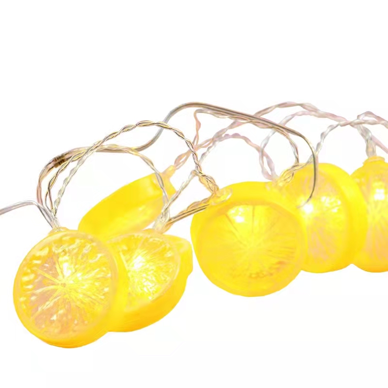 led柠檬黄水果奶茶店创意小彩灯闪灯串灯满天星房间装饰灯浪漫