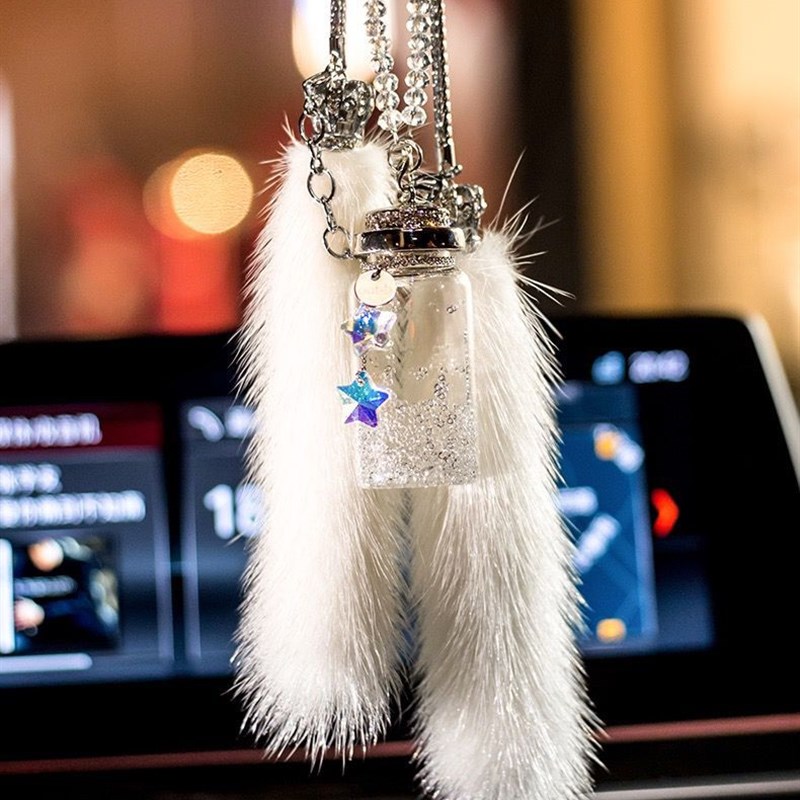 水晶许愿瓶汽车后视镜挂件挂饰水晶车内装饰品车载吊坠