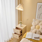 奶油风落地灯卧室氛围感花朵装 饰置物摆件客厅沙发床头柜台灯一体