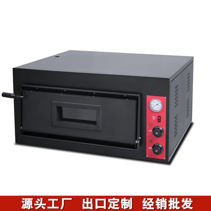 单层披萨炉商用电烤箱一层比萨大容量黑色电烤炉大型匹萨烘焙设备