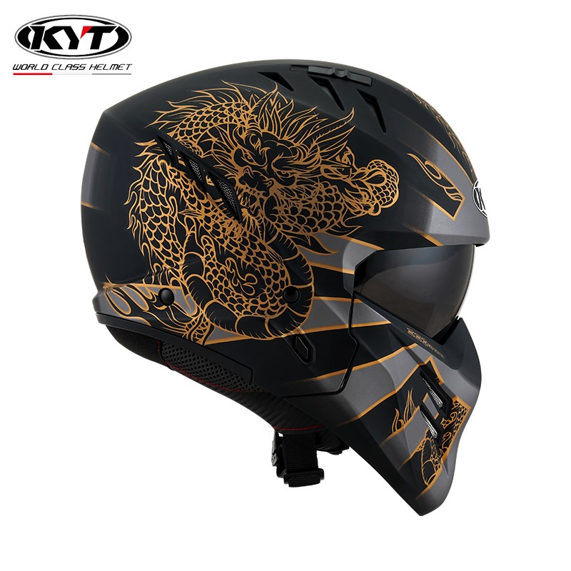 意大利KYT机车安全帽男夏季覆古盔全盔半盔哈雷机车BC