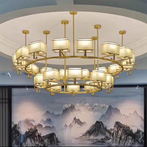 高档包厢包间大吊灯客厅大厅会所灯宴会厅吊灯售楼部沙盘大吊灯具