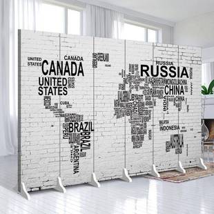 白色JVP灰纯色等多屏风隔断墙服装店办家公室用简易折叠移款动折