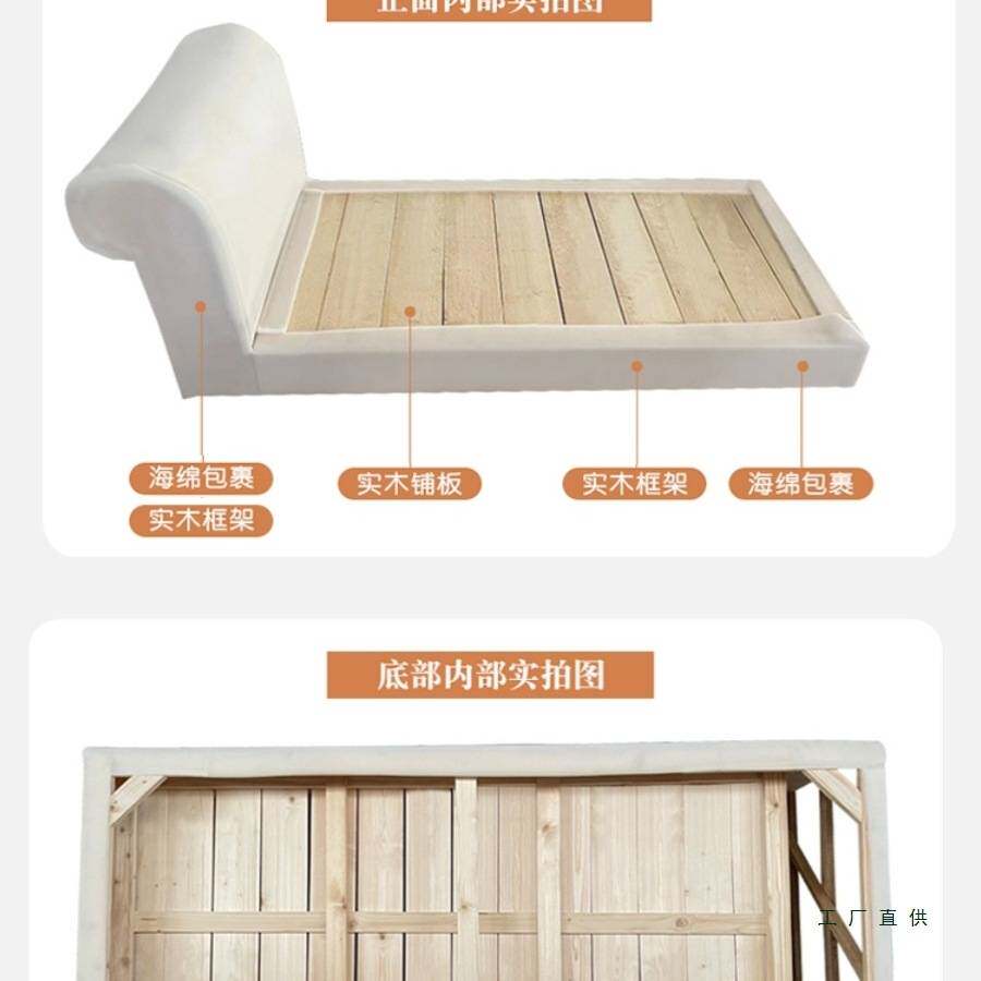 现代美式布艺贵妃躺椅小户型沙发贵妃榻卧室躺床酒店民宿单人躺椅