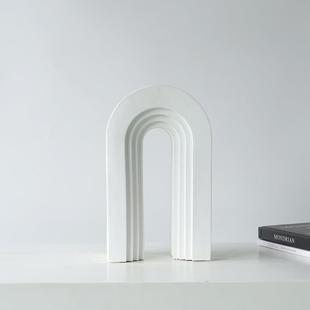 现客代极简店树脂拱流畅摆件厅电视柜书门509房开放柜商展厅装 饰