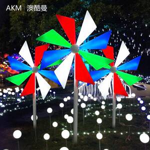光l亮ed转动风杆车灯公园广场发摆件akm38灯户外立草坪工程化景观