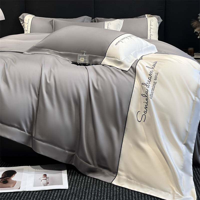 夏季冰丝七件套八件套被子被褥全套一整套轻奢四件套带被芯枕芯男