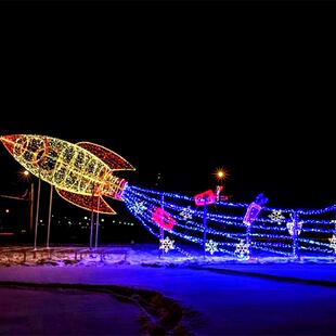 LED圣诞老化人AAW鹿雪橇灯节造型花灯亮房子车造型麋美陈光雕光彩