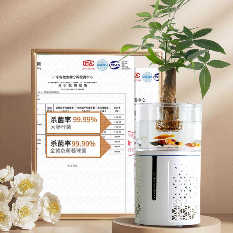 负新微生桌面空气净化器家用办公室除甲醛烟味除尘离ZRS态子净化