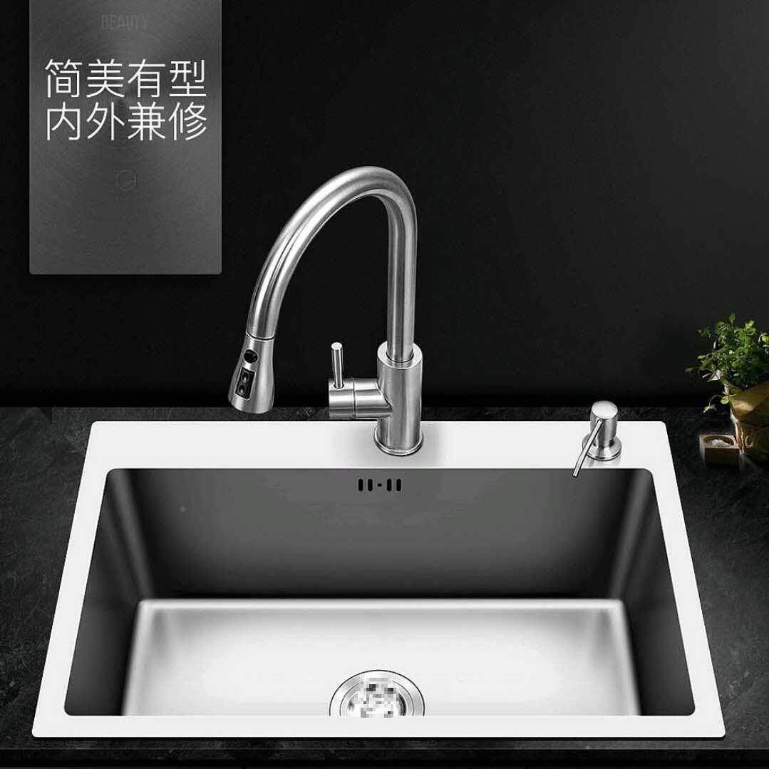 SUS30不锈钢45*40工水槽厨台房台上中台下洗碗手洗菜槽水盆4单槽