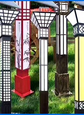 户外超亮led路灯3米4米50瓦太阳能方形景观灯柱庭院灯绿化园林灯