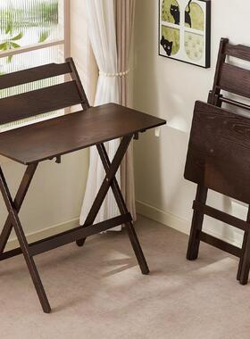 折便叠桌儿童桌卧室家用电桌简易办公桌OSV子携折叠餐桌脑竹约简