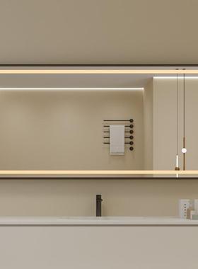 方形铝框除雾能镜浴室镜酒店挂墙高卫生间子镜子智清触RGK摸感应