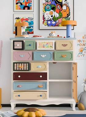 美式五斗柜实卧室收五纳斗橱客厅靠木墙SLP家具式物储柜子