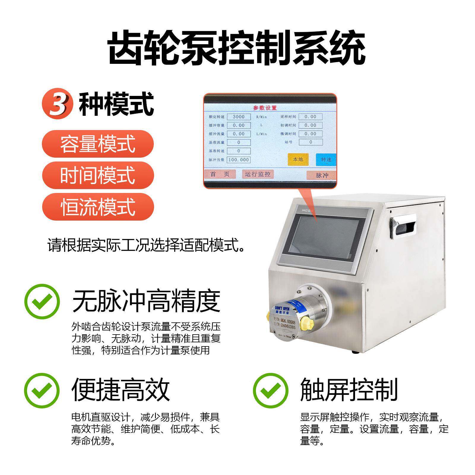 磁制力齿轮泵控457系统可调速无泄漏溶水油液剂体计泵输量送泵自