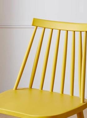 彩色休闲塑料椅子家用阳闲台休化妆桌靠背椅务洽谈书餐M-372厅椅