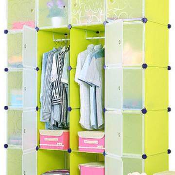 卧室简易组合衣柜自由理收纳装塑组衣服整柜家料居MIG用品