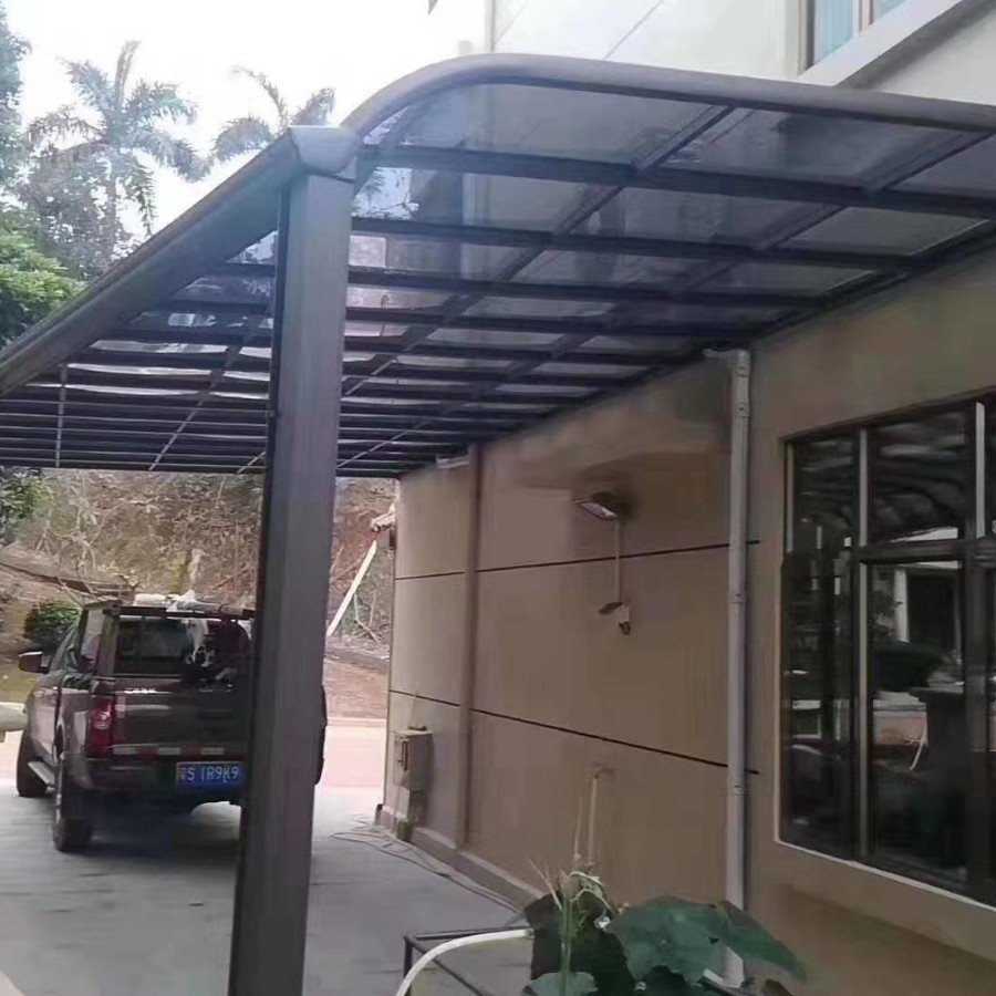 耐力板雨棚铝合金雨棚露台阳台楼顶遮阳 户外别墅庭院防雨家庭PC