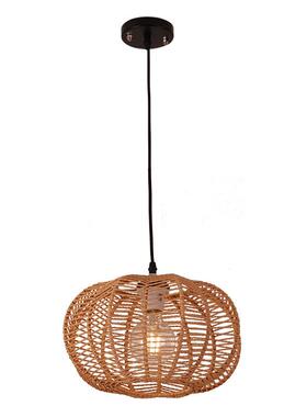 单头麻le床d装饰茶室餐厅吊灯艺简约绳氛围741铁头室内跨境中山灯