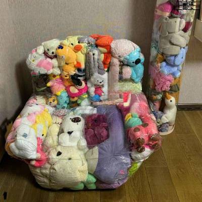 #眸外透明拉玩绳具沙发MHP套意塞娃娃透明沙发娃娃玩偶收创纳拉