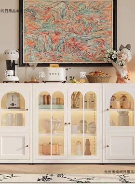 式铁艺ZPO厨房家餐法边柜客厅置物柜用矮柜简餐柜酒柜茶水柜储约