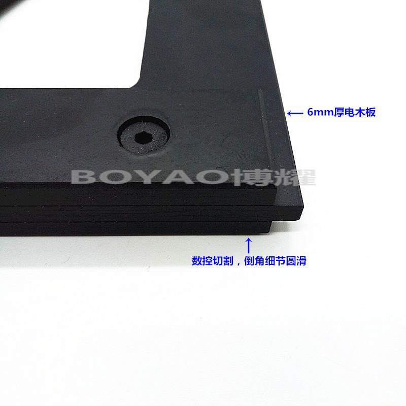 R型三玻角切割尺璃电木板开料NKF具尺画板线尺垂直角尺黑色胶工木