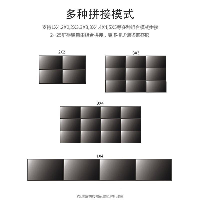接4（TECLINK）视画面处理器4K*拼2K液晶屏电视拼接控频制器