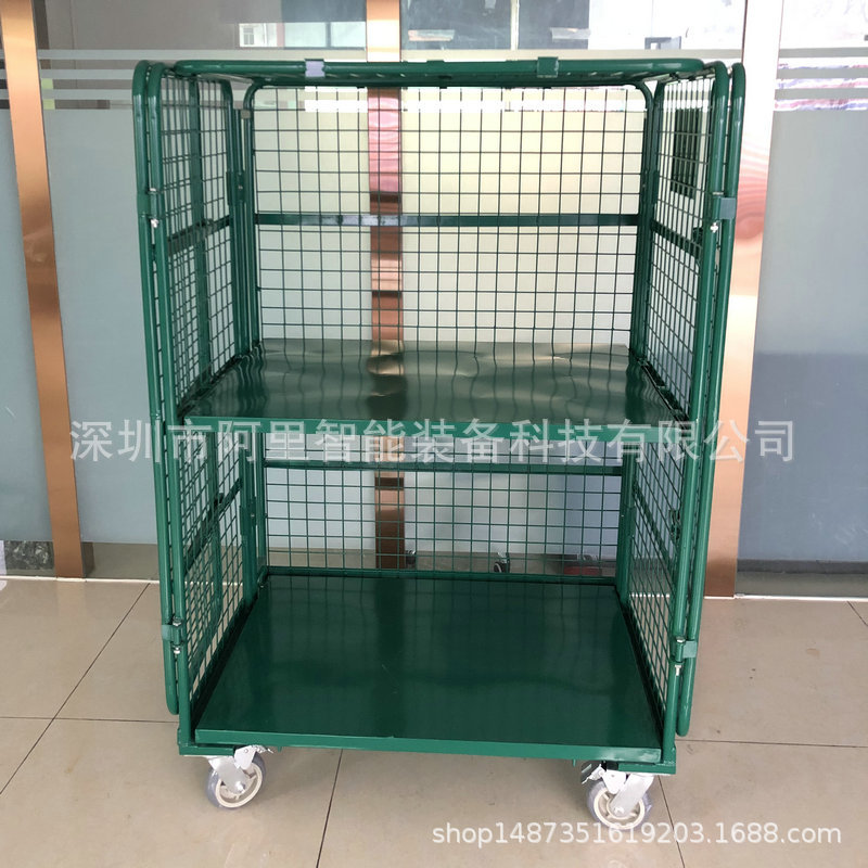 网格折叠物流快递分拣台车