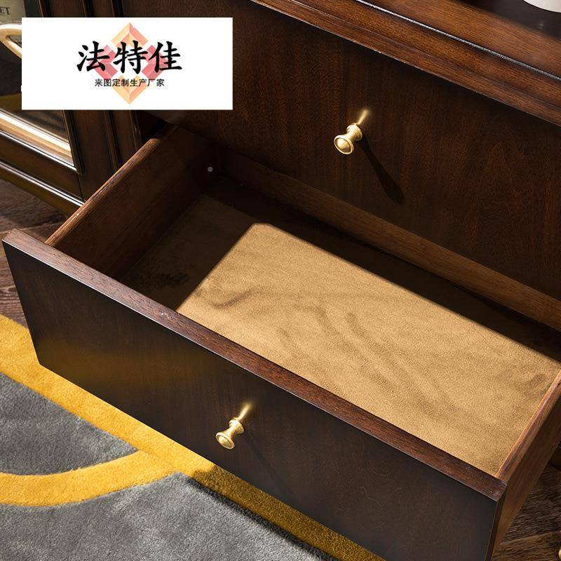 简边约餐法式古典实木餐边柜一体靠墙玄关新欧式UTE轻奢储柜物收