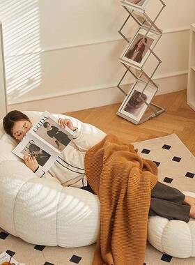 懒人榻沙发可可睡室单人卧小沙发主NYK卧躺椅南瓜榻米阳台休闲椅