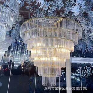 婚道具多晶灯水亚克CQV力庆吊顶挂件韩式婚礼堂舞台冰层条吊灯装