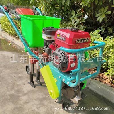 小型油行播种机大手推LXI式农汽用追肥机三豆种植机