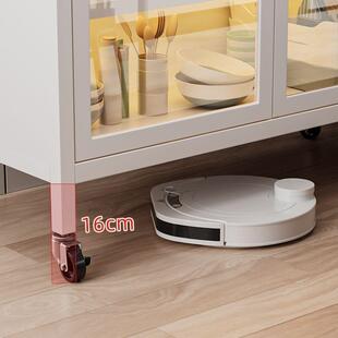 可移动矮书柜带柜门玻璃门古书落地物COY架置复儿童防尘架钢制储