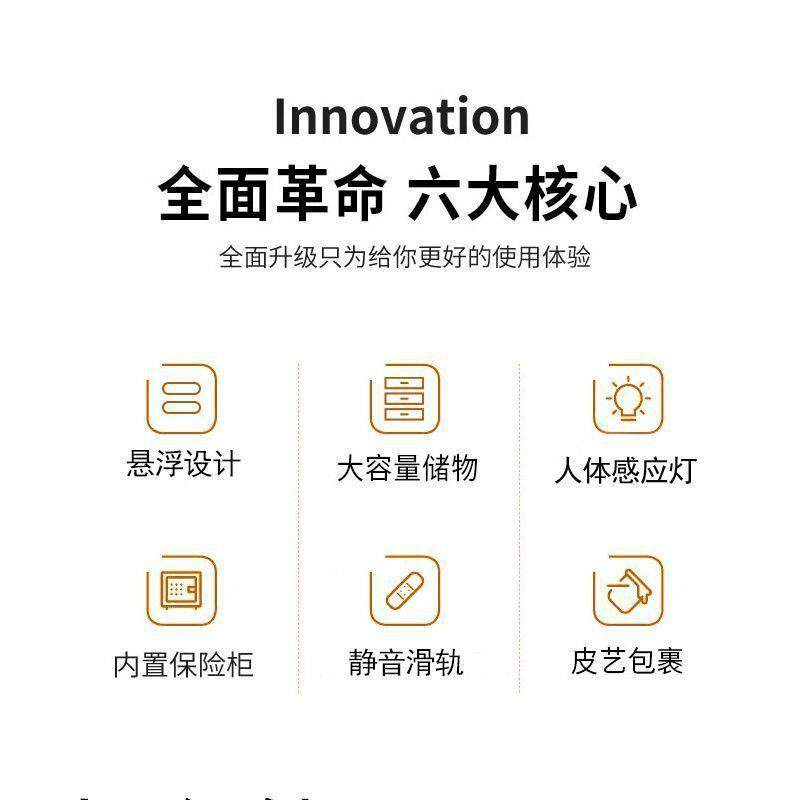 奶油智能床NMT头柜保代柜一险体家用简约现多能无线功卧室收纳保