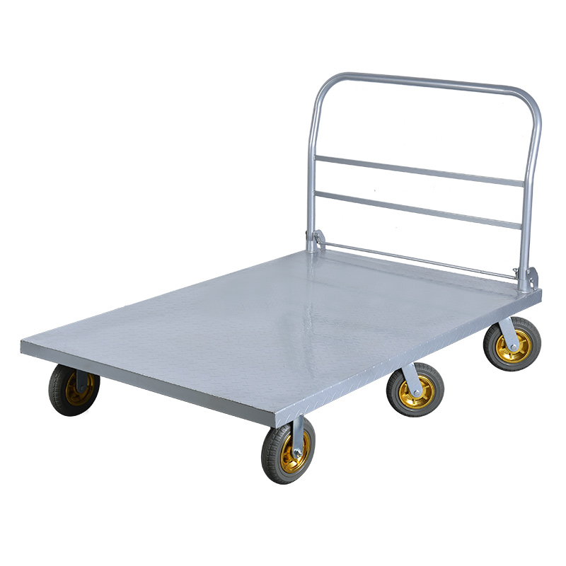 平板车静音小推车货搬运车拉货折叠钢板手推大号大型拖车重型定制