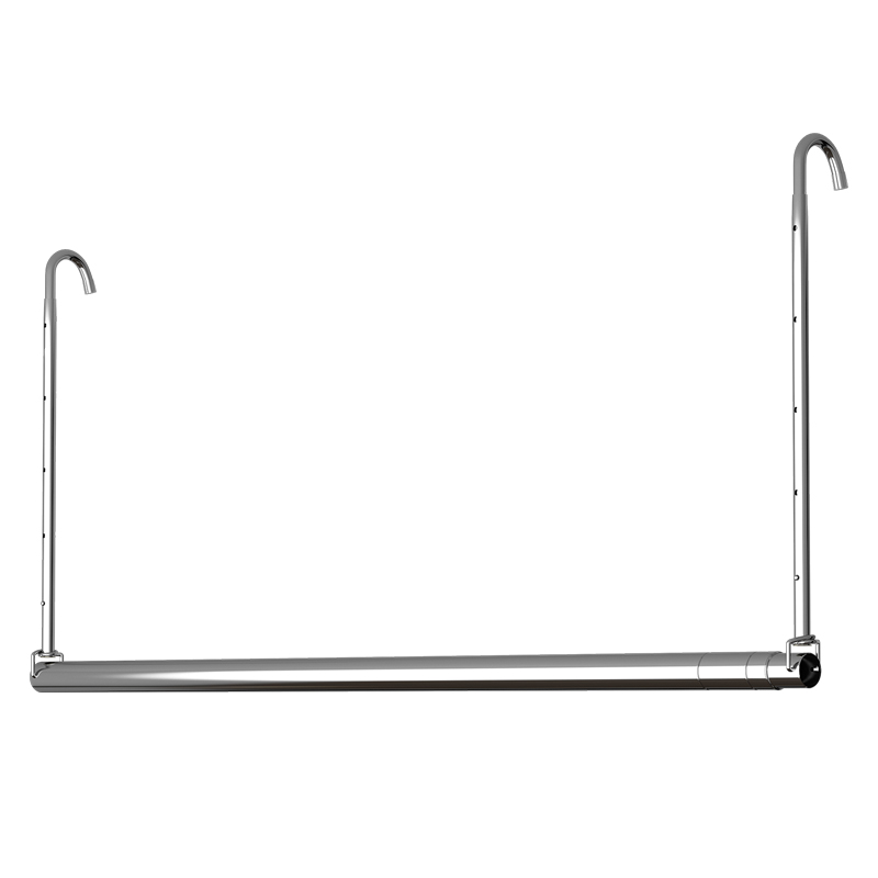 不锈钢伸缩晾衣杆阳台顶装固定晾衣架单杆凉衣架杆式晒衣杆固定式