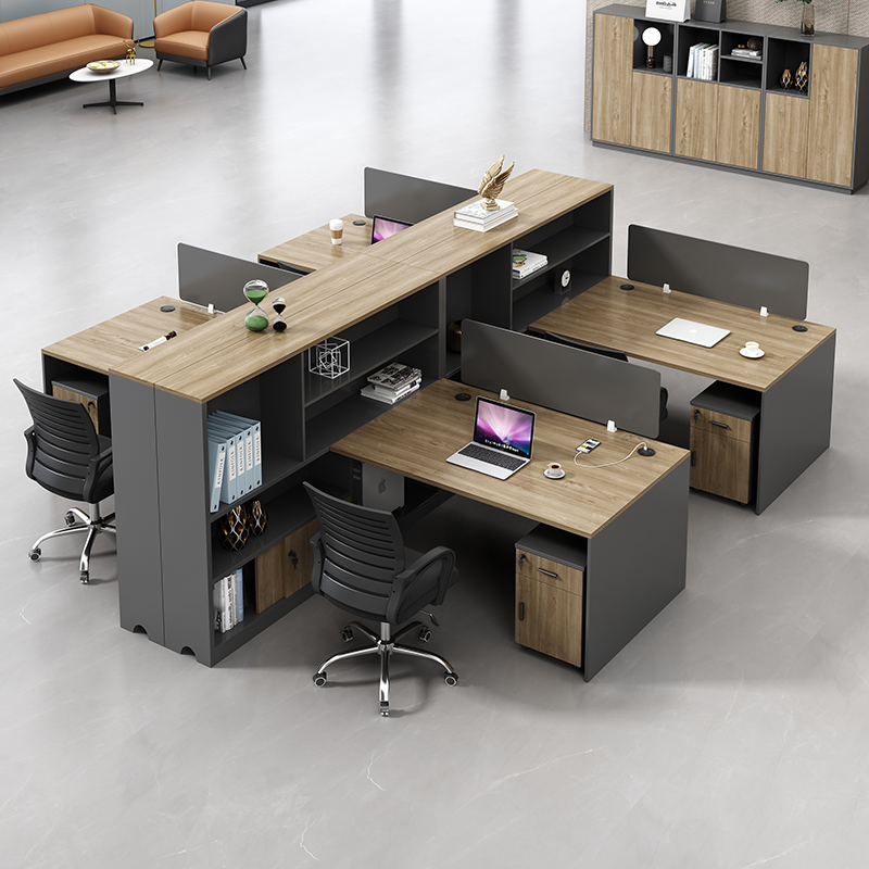 财务办公桌椅简约现代人员工办公室面对面工位职员办公桌子