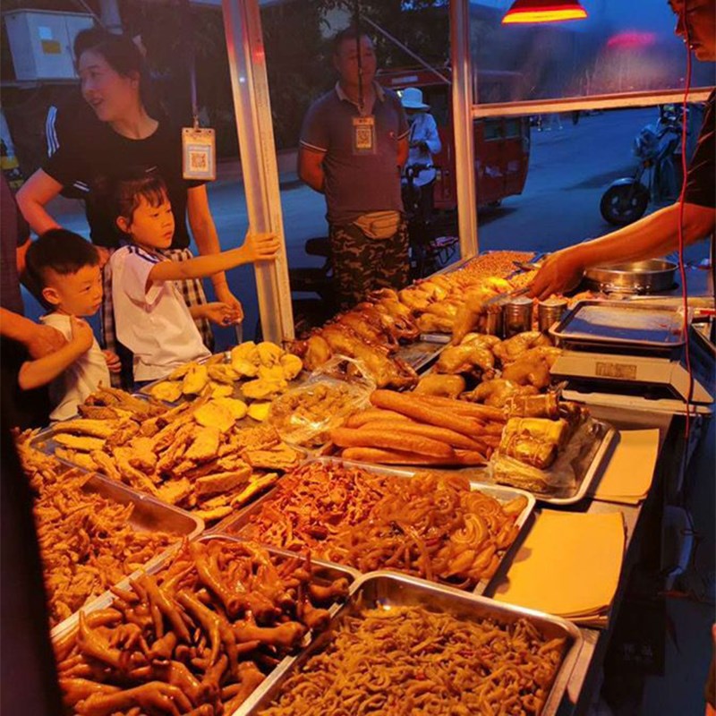 8v0v72v电动三轮车车摆摊卖卤肉菜熟食水果品字插led灯